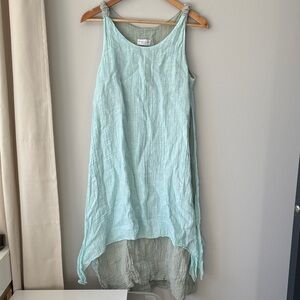 100% Linen Layered Dress Made in Italy